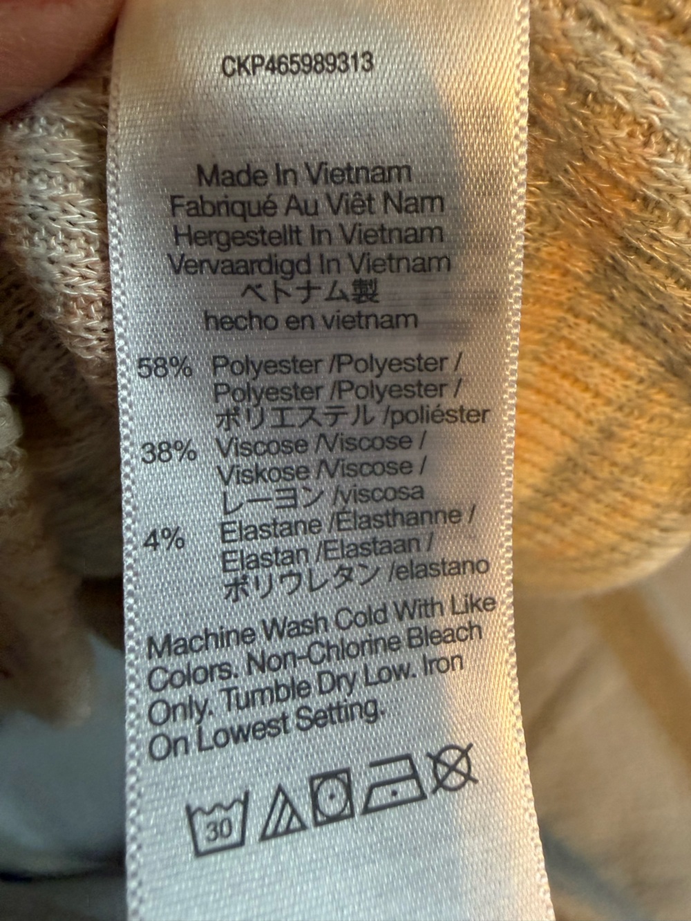 Madewell Marled Wrap-Front Long-Sleeve Top in Beige and Light Blue - Picture 4 of 8